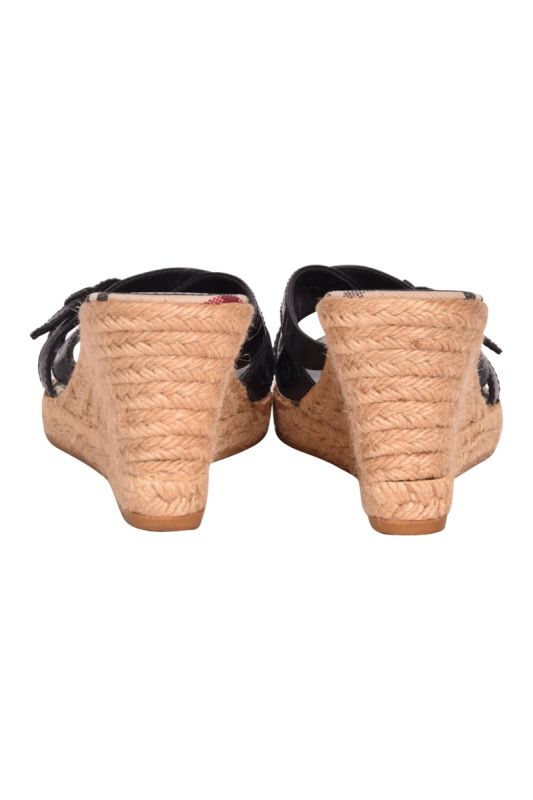 Burberry Patent Leather Nova Checks Wedges