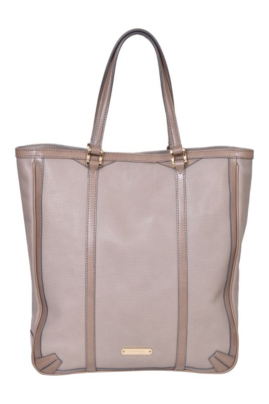 Burberry  PerforatedLeather Open Tote Bag