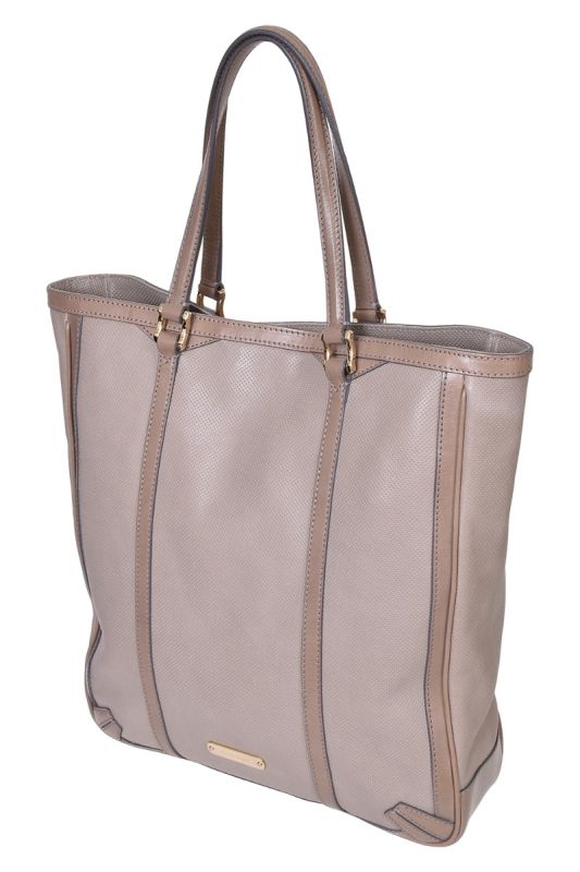 Burberry  PerforatedLeather Open Tote Bag