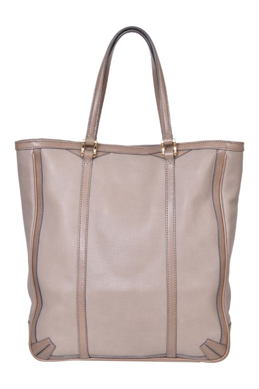 Burberry  PerforatedLeather Open Tote Bag