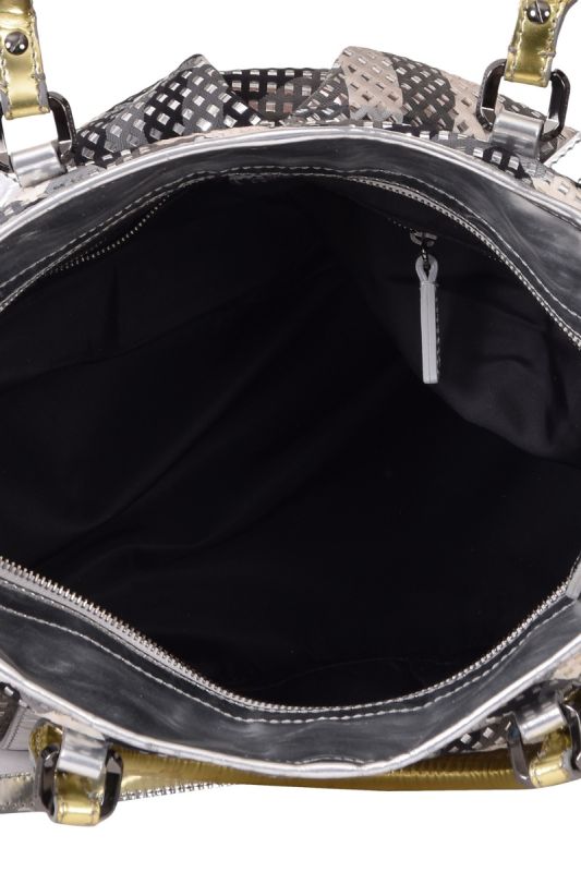 Burberry Perforated Hay Check Tote Bag