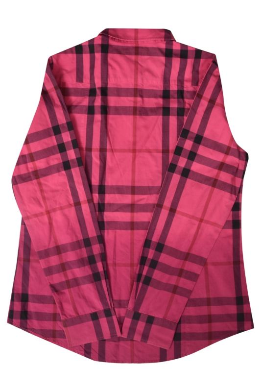 Burberry Pink Check Cotton Shirt