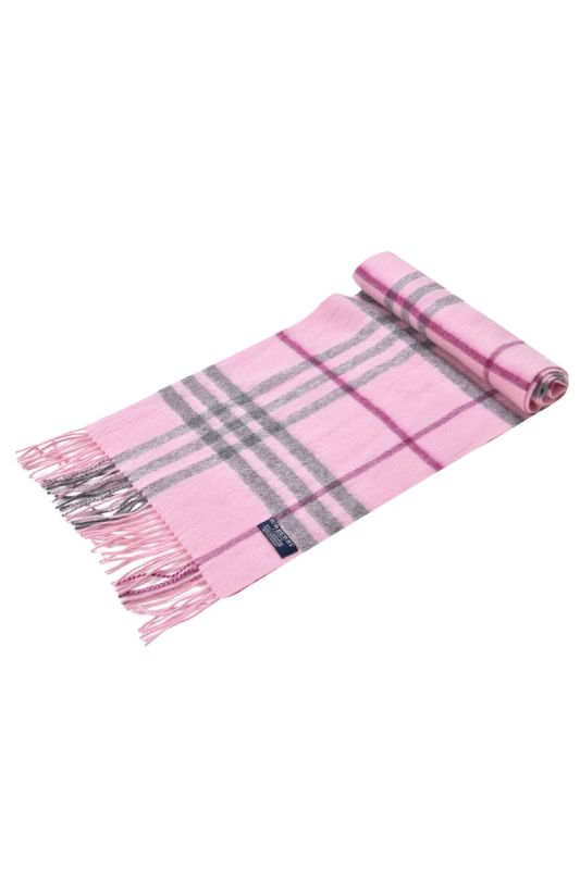 Burberry Pink/Grey Checkered Scarf