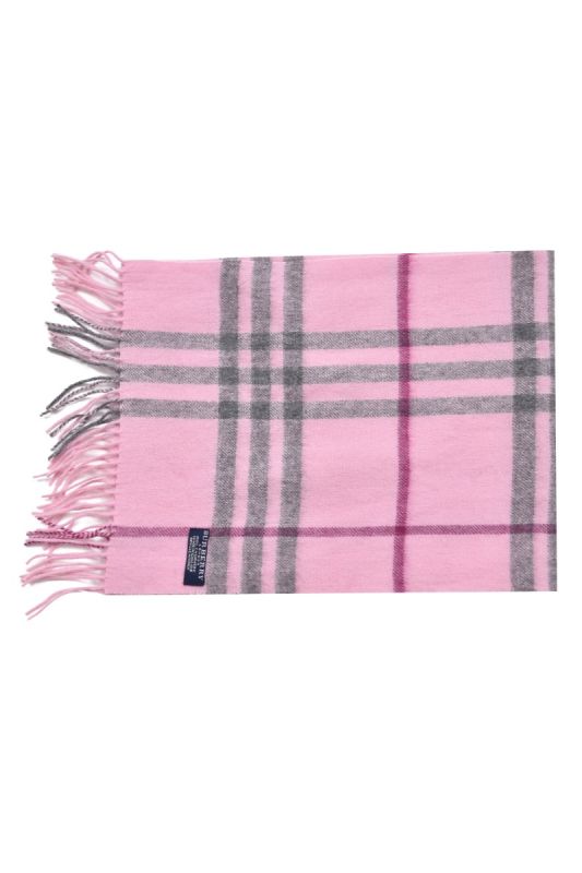 Burberry Pink/Grey Checkered Scarf