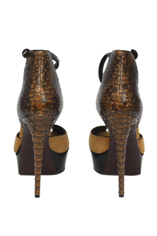 Burberry Prosums Suede and Python Heels