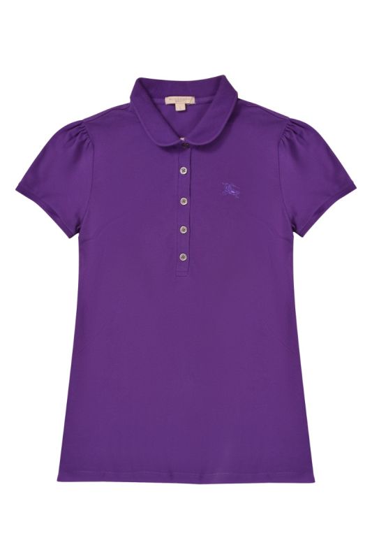 Burberry Cotton Pique Puff Sleeve Polo T Shirt RT140-10