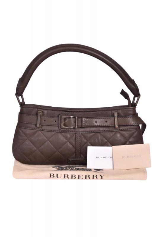 Burberry Quilted Leather Brown Shoulder Bag