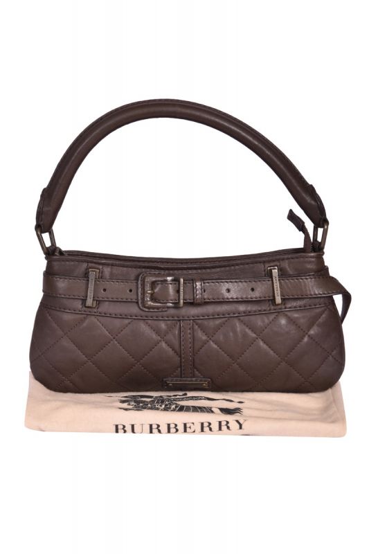 Burberry Quilted Leather Brown Shoulder Bag