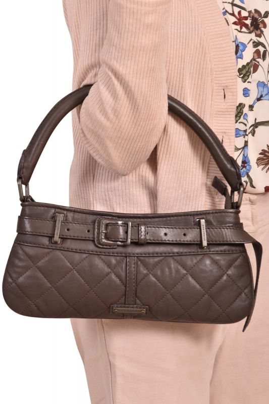 Burberry Quilted Leather Brown Shoulder Bag