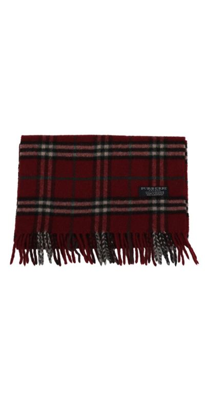Burberry Red Check 100% Cashmere Muffler