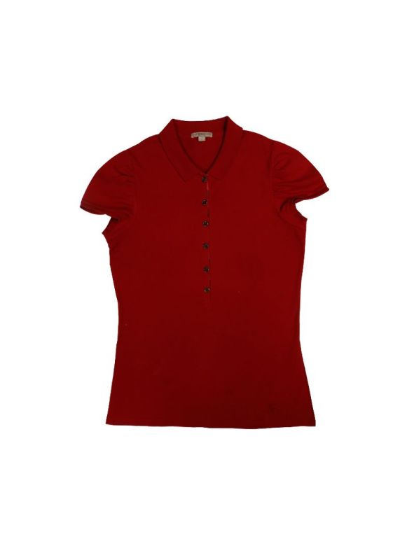 BURBERRY RED POLO T SHIRT
