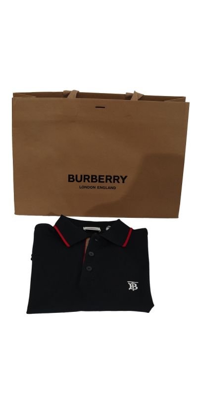 Burberry Size M Twin Tipped Motif Polo T-shirt