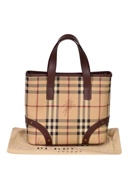 Burberry Small Haymarket Checks Tote Bag