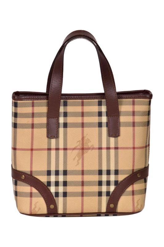 Burberry Small Haymarket Checks Tote Bag