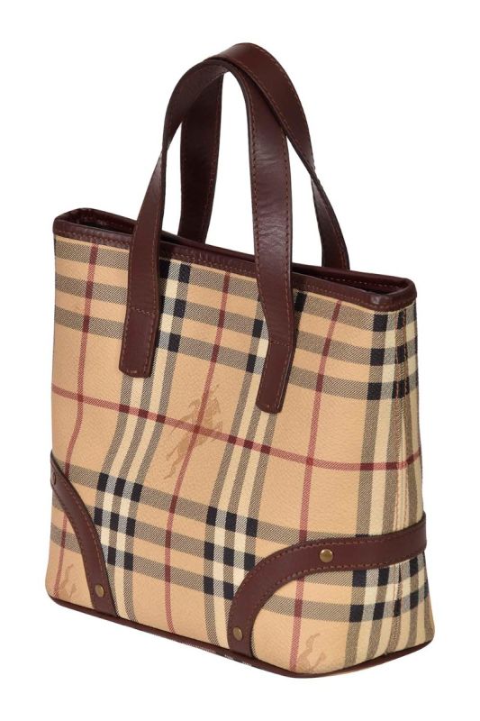Burberry Small Haymarket Checks Tote Bag
