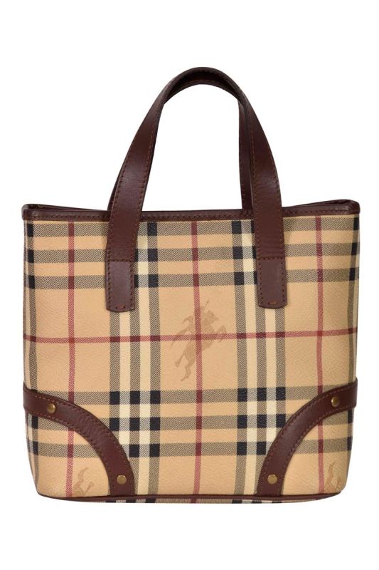 Burberry Small Haymarket Checks Tote Bag