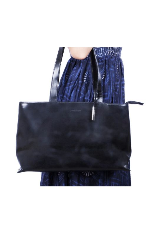 Burberry Vintage Black Patent Leather Handbag