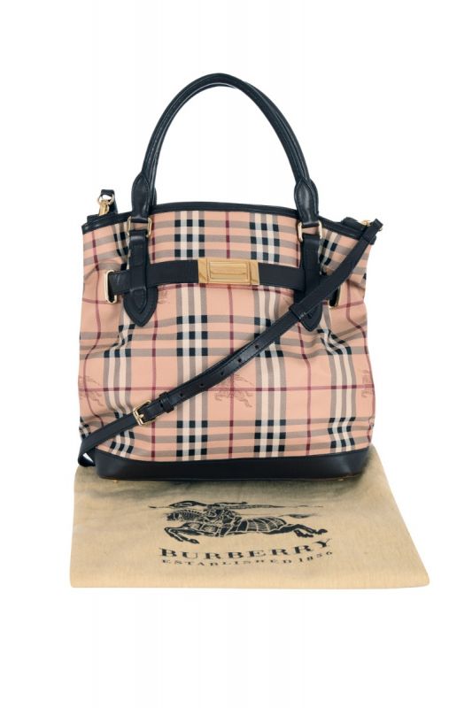 BURBERRY W HAY- MARKET CHECK BAG