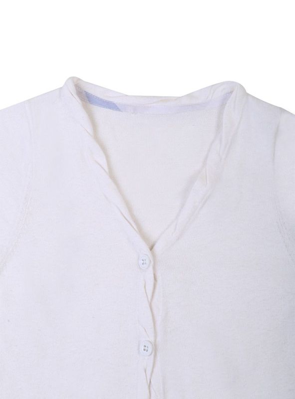 BURBERRY WHITE CLASSIC BURBERRY CARDIGAN