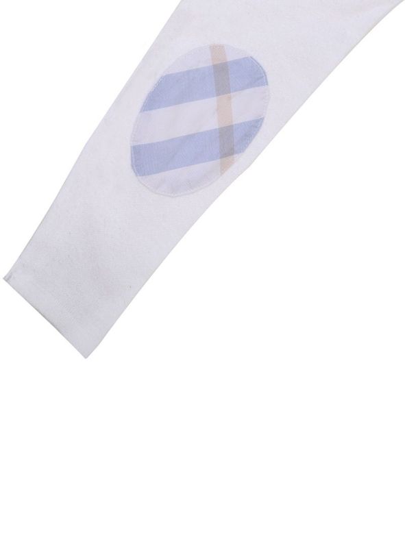 BURBERRY WHITE CLASSIC BURBERRY CARDIGAN