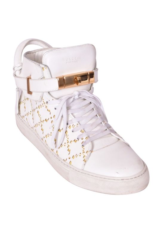 Buscemi Monogram 100mm White Sneakers