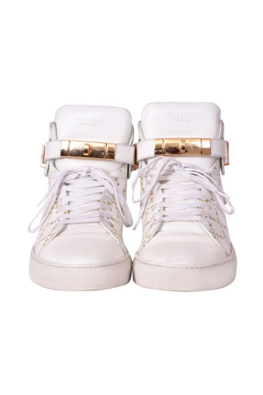 Buscemi Monogram 100mm White Sneakers