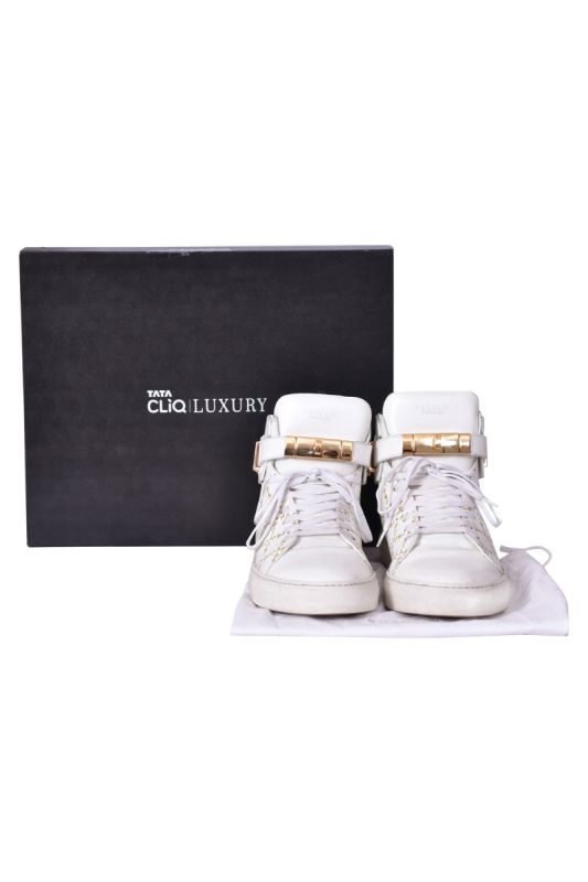 Buscemi Monogram 100mm White Sneakers