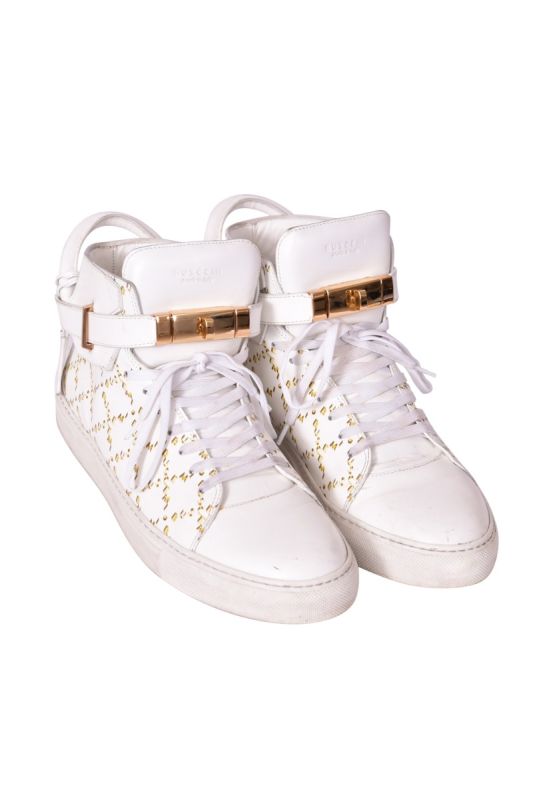 Buscemi Monogram 100mm White Sneakers