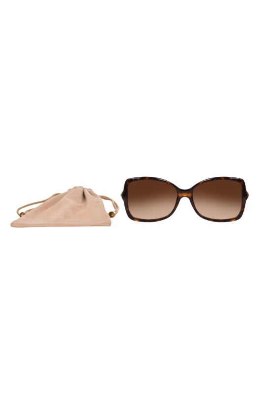 BVLGARI B BROWN SQUARE SUNGLASSES