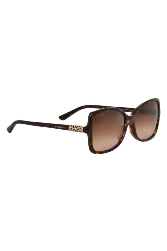 BVLGARI B BROWN SQUARE SUNGLASSES