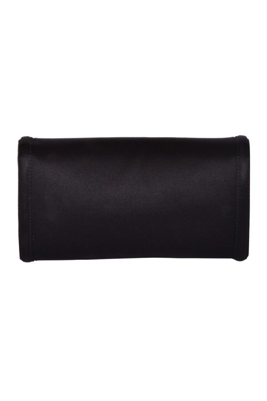 Bvlgari Black Satin Clutch