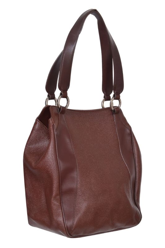 Bvlgari Brown Leather Shoulder Bag