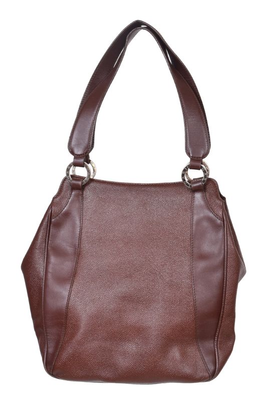 Bvlgari Brown Leather Shoulder Bag