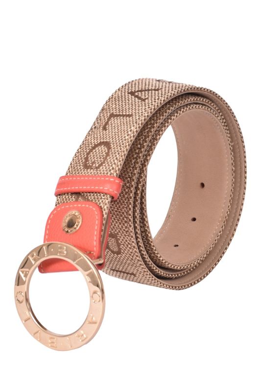 Bvlgari Brown Monogram Canvas Belt