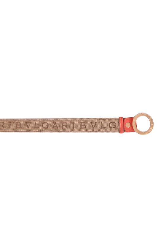 Bvlgari Brown Monogram Canvas Belt