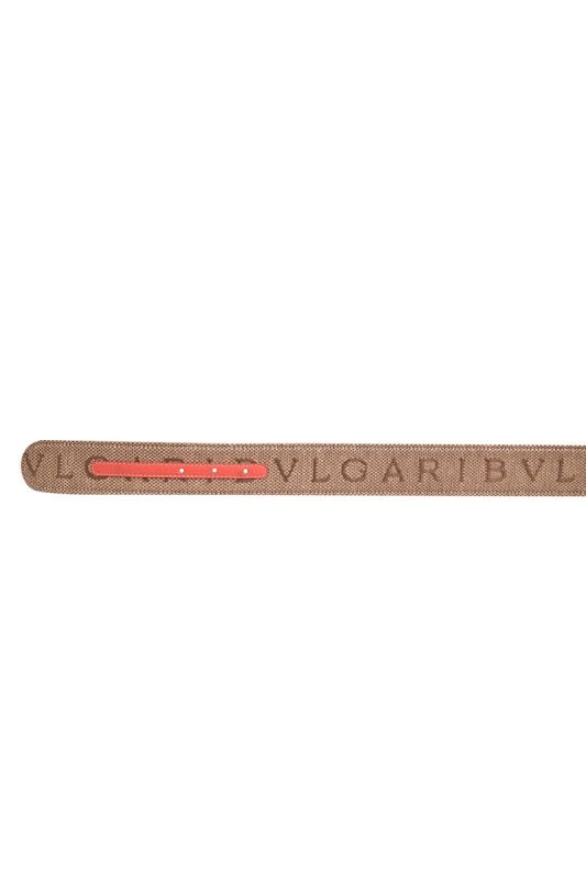 Bvlgari Brown Monogram Canvas Belt