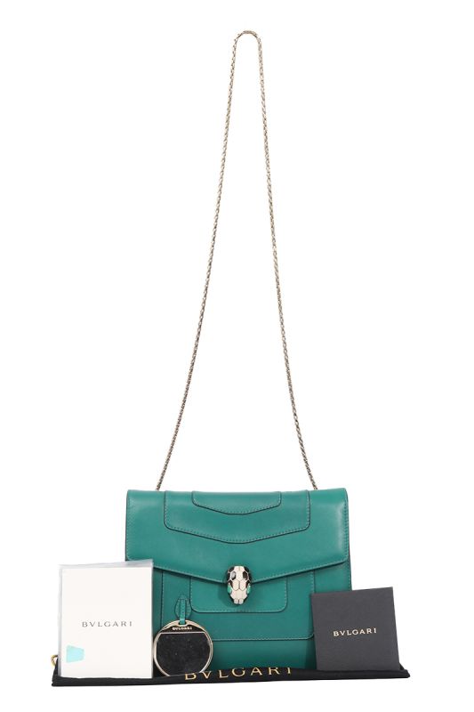 Bvlgari Green Serpenti Forever Shoulder Bag