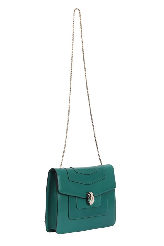 Bvlgari Green Serpenti Forever Shoulder Bag