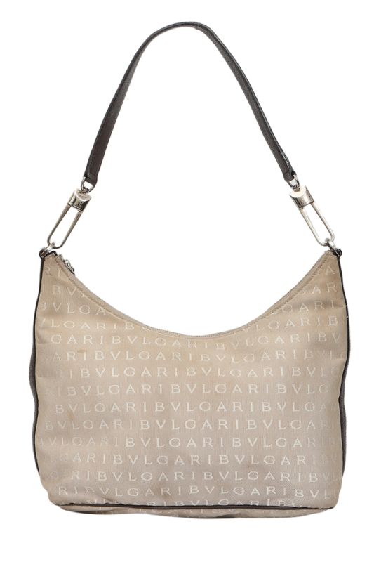 Bvlgari Logo Fabric Hobo Bag