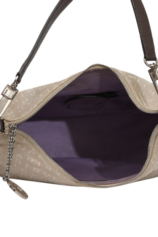 Bvlgari Logo Fabric Hobo Bag