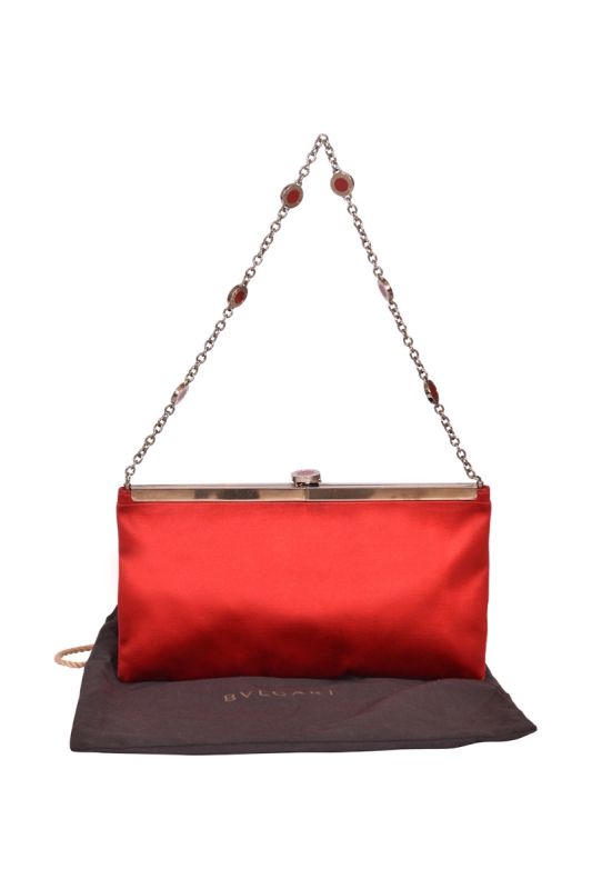 Bvlgari Satin Logo Sling Bag