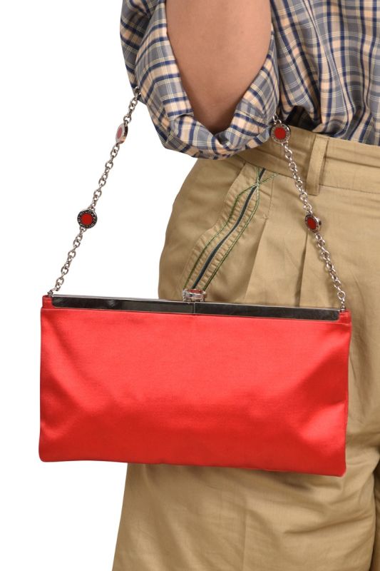Bvlgari Satin Logo Sling Bag