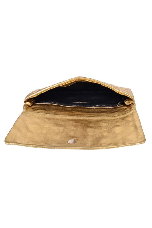 Carolina Herrera Golden Monogram Embossed Clutch