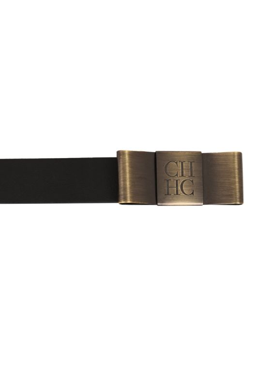 CAROLINA HERRERA LEATHER BOW BUCKLE BELT