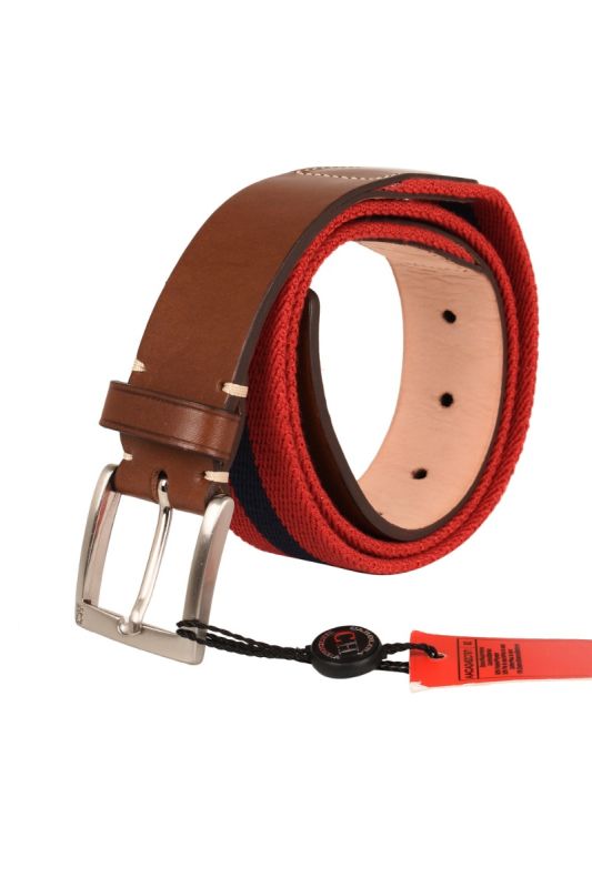 CAROLINA HERRERA RED AND BLUE STRIPES BELT
