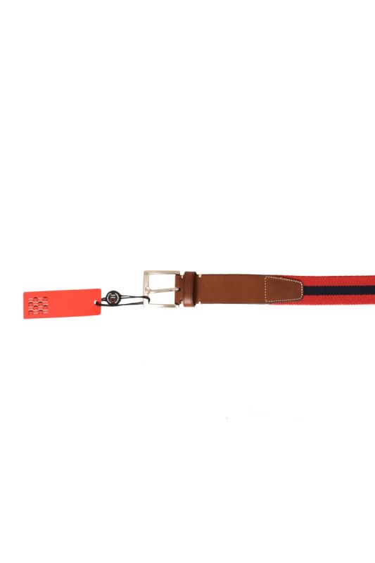 CAROLINA HERRERA RED AND BLUE STRIPES BELT