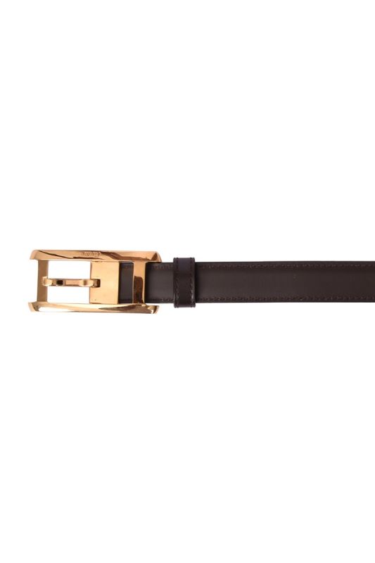 Cartier Gold Finished Buckle Leather Belt