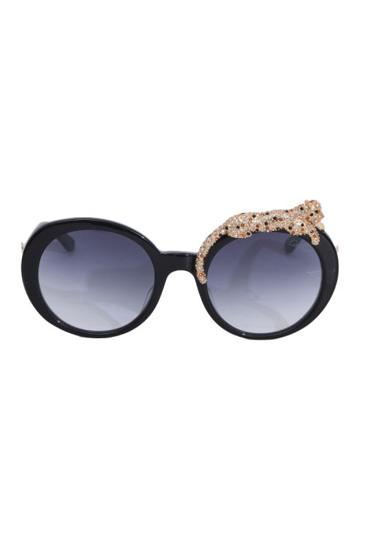 Cartier Rhinestone Panther Accent Sunglasses