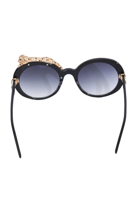 Cartier Rhinestone Panther Accent Sunglasses
