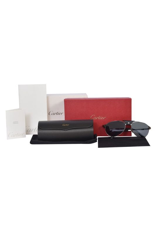 Cartier Santos De Cartier Pilot Sunglasses 